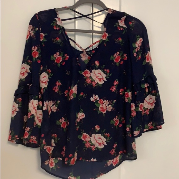 BNWT Blue Floral Blouse - Picture 5 of 6